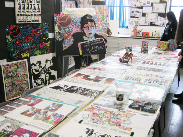 Art & Design examples of work from Ysgol y Grango students