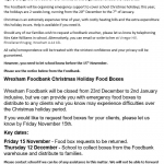 Wrexham Foodbank Christmas Support